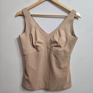 Honeylove Womens Liftwear V-Neck Tank Top  XL Sand Sculpting Slimming Shapewear